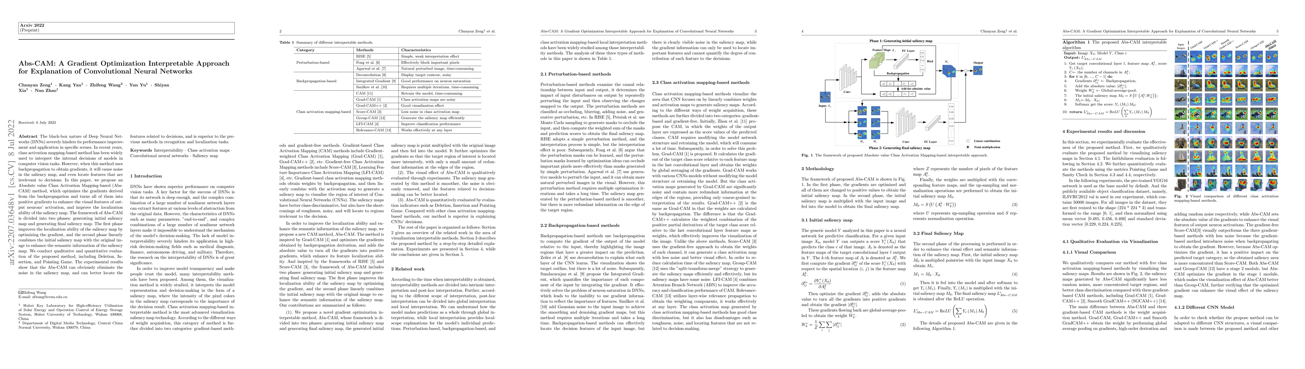 Thumbnail for Abs-CAM: A Gradient Optimization Interpretable Approach for Explanation
  of Convolutional Neural Networks