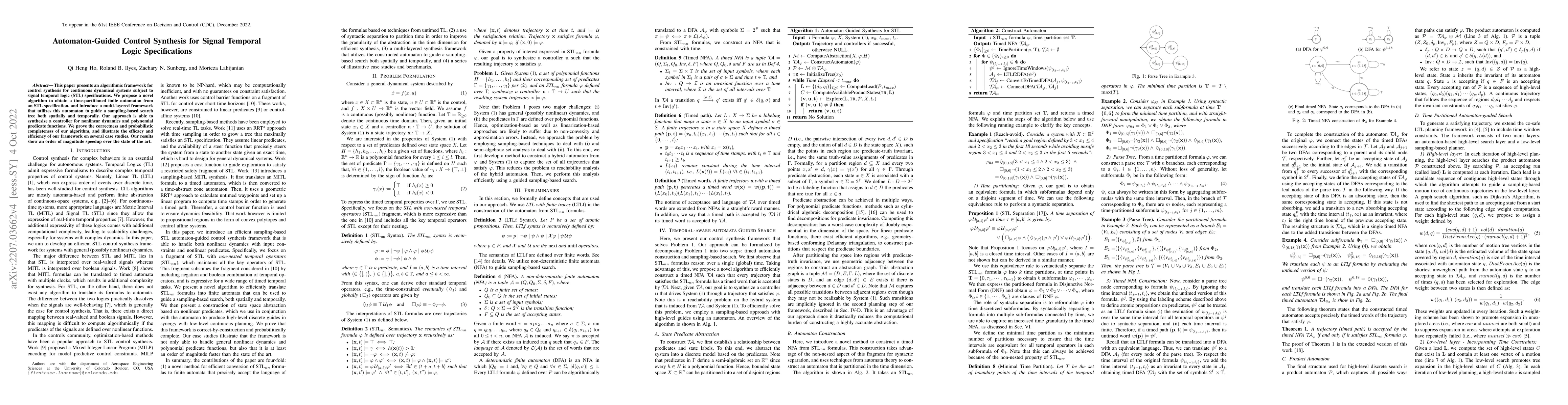 Thumbnail for Automaton-Guided Control Synthesis for Signal Temporal Logic
  Specifications