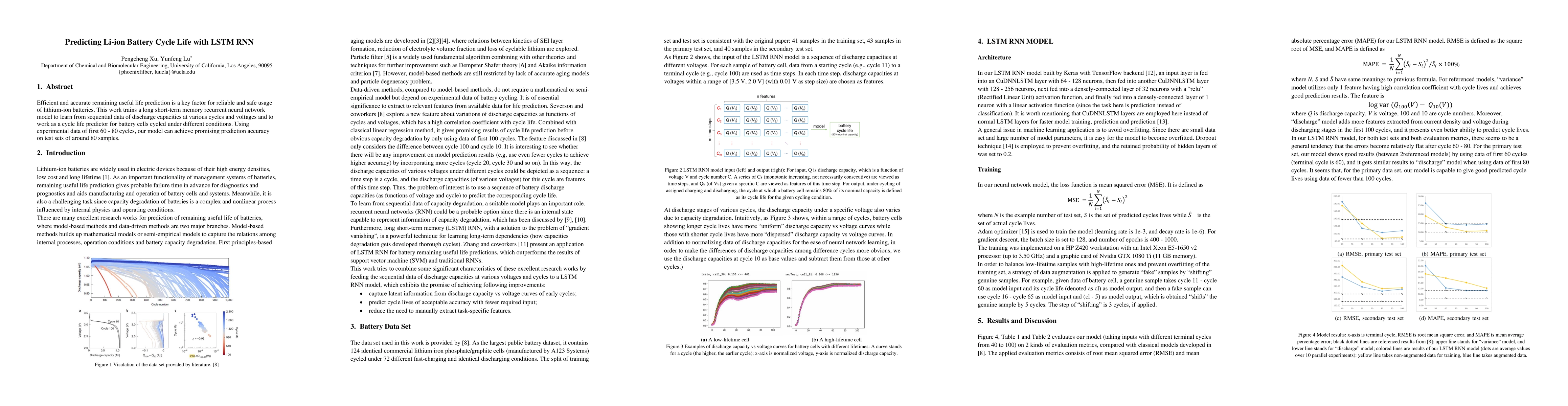 Thumbnail for Predicting Li-ion Battery Cycle Life with LSTM RNN