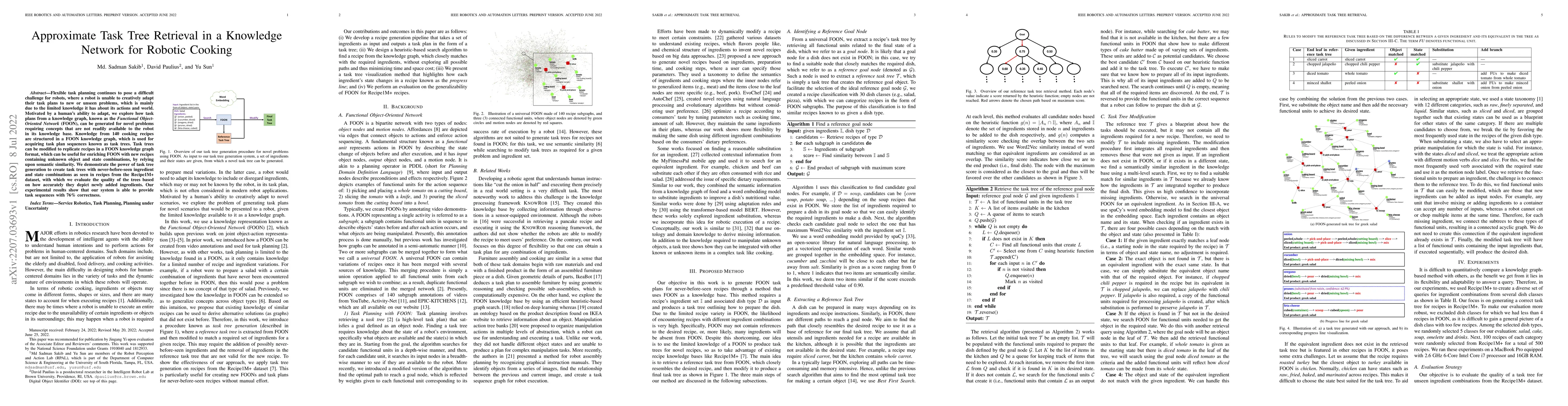 Thumbnail for Approximate Task Tree Retrieval in a Knowledge Network for Robotic
  Cooking