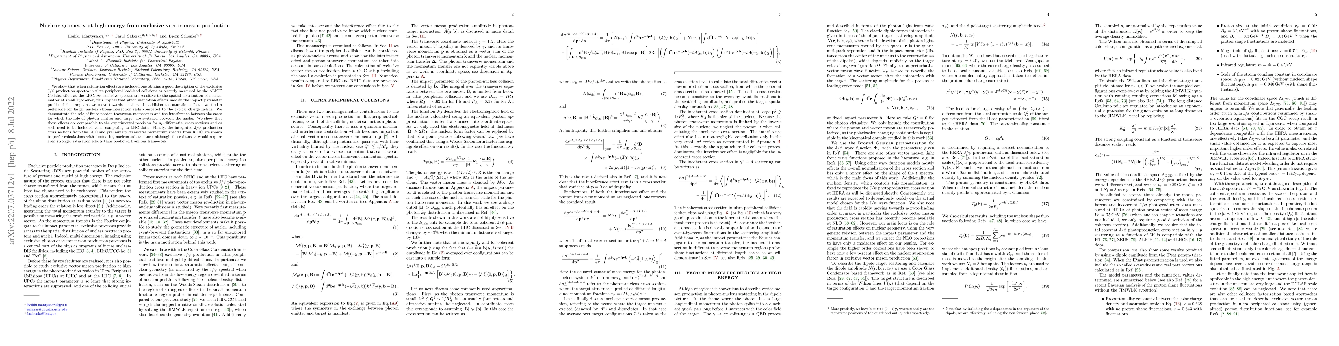 Thumbnail for Nuclear geometry at high energy from exclusive vector meson production