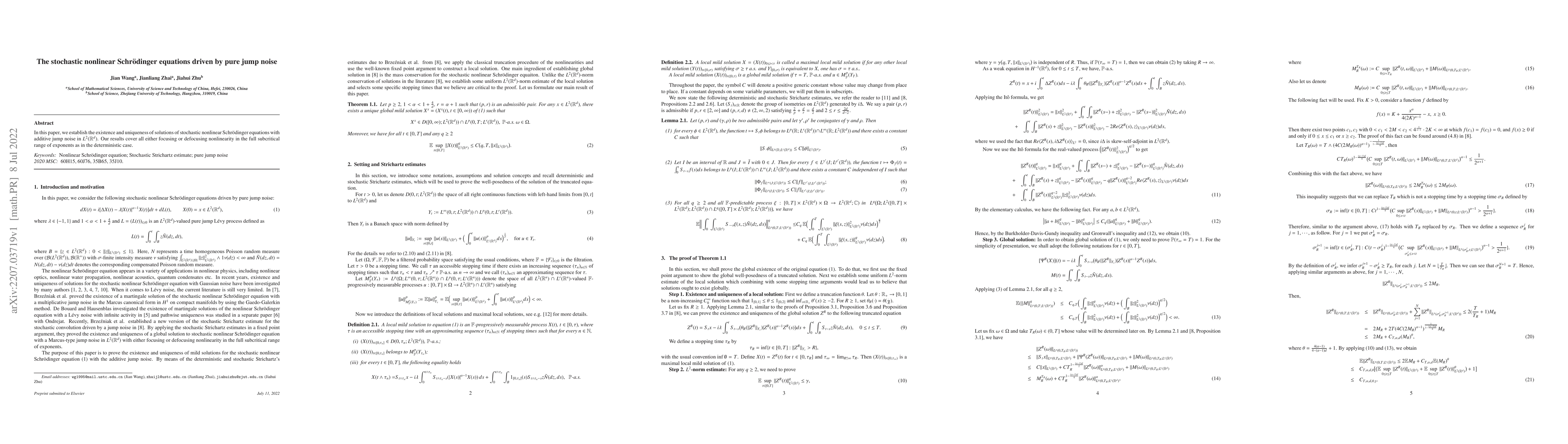 Thumbnail for The stochastic nonlinear Schr\"{o}dinger equations driven by pure jump
  noise