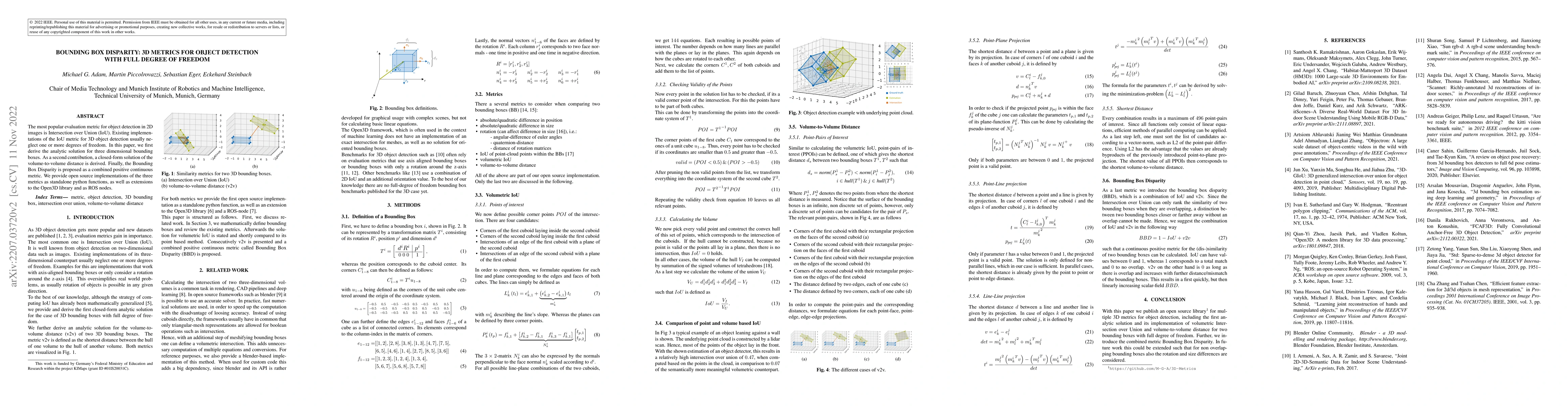 Thumbnail for Bounding Box Disparity: 3D Metrics for Object Detection With Full Degree
  of Freedom