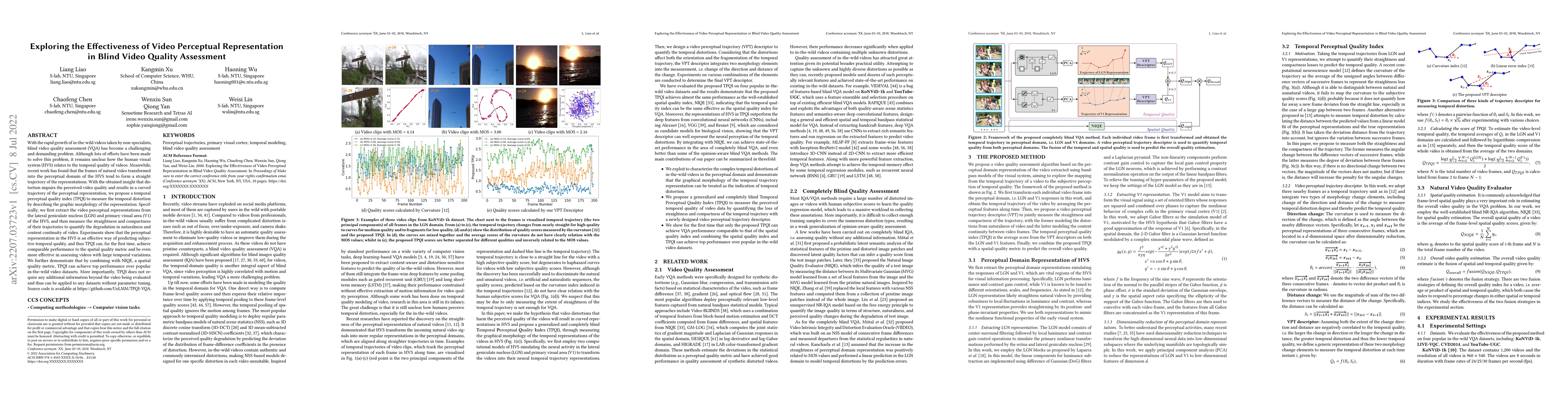 Thumbnail for Exploring the Effectiveness of Video Perceptual Representation in Blind
  Video Quality Assessment