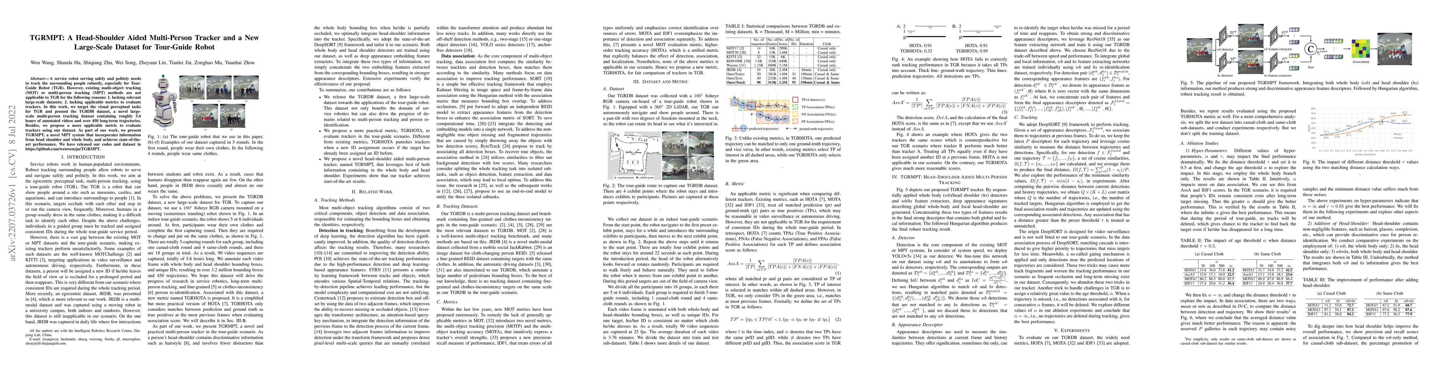 Thumbnail for TGRMPT: A Head-Shoulder Aided Multi-Person Tracker and a New Large-Scale
  Dataset for Tour-Guide Robot