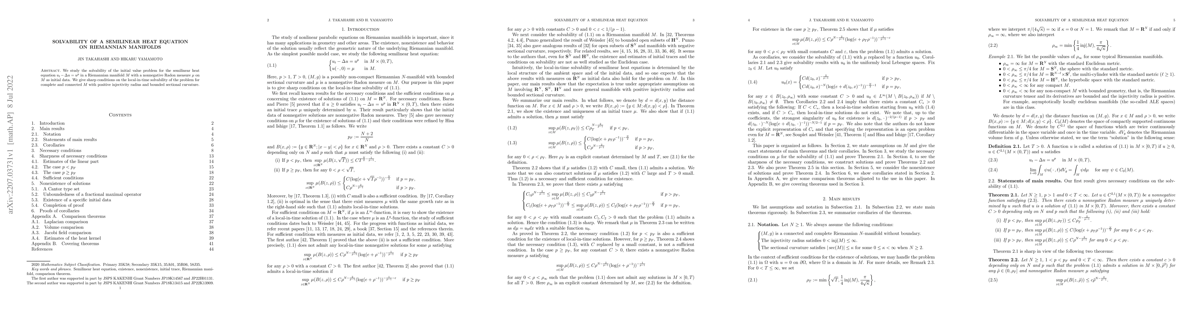 Thumbnail for Solvability of a semilinear heat equation on Riemannian manifolds