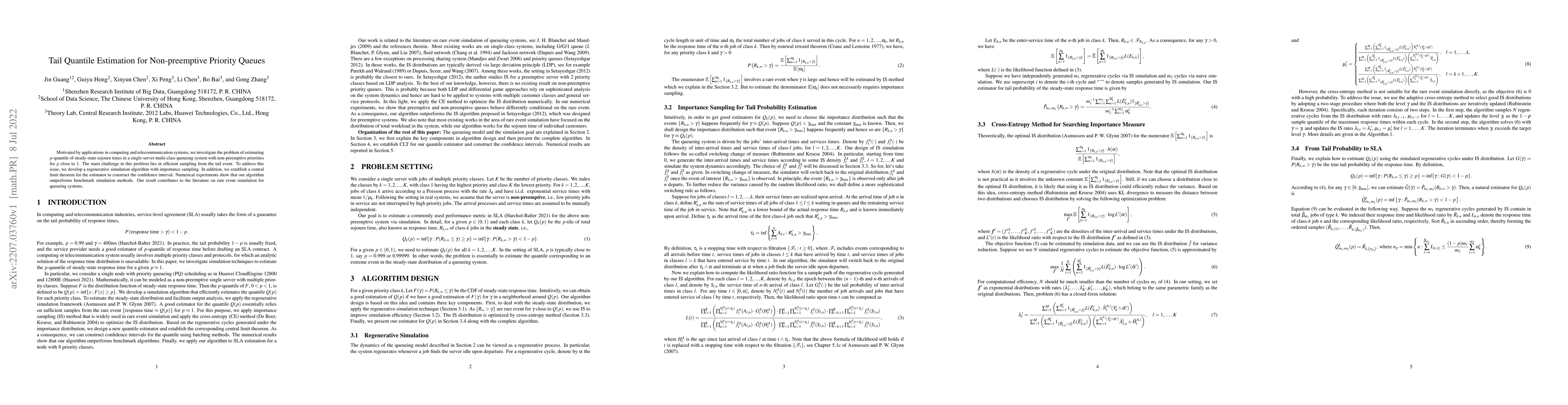 Thumbnail for Tail Quantile Estimation for Non-preemptive Priority Queues