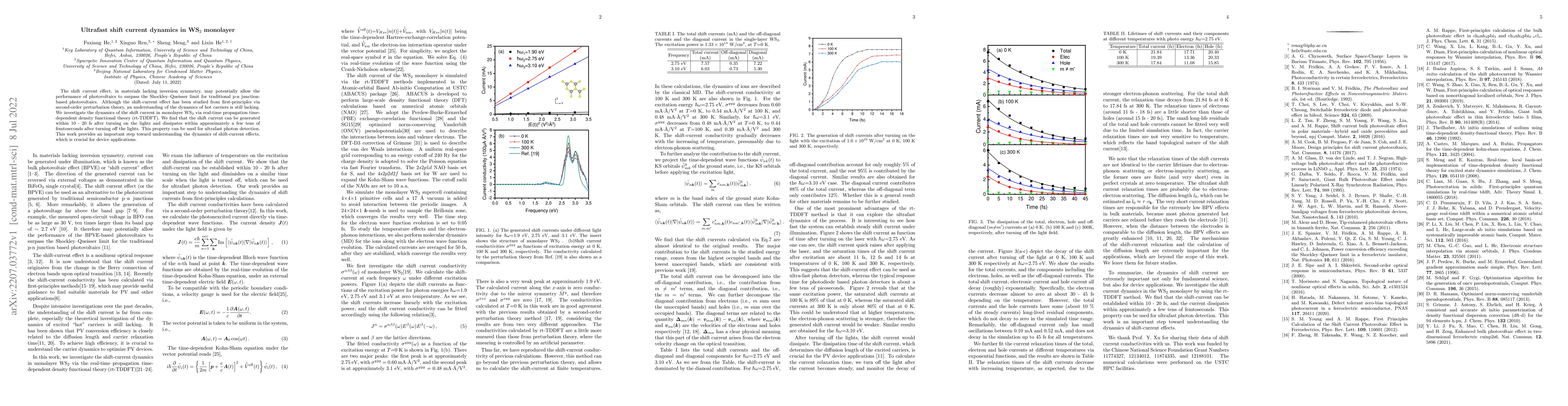 Thumbnail for Ultrafast shift current dynamics in WS$_{2}$ monolayer