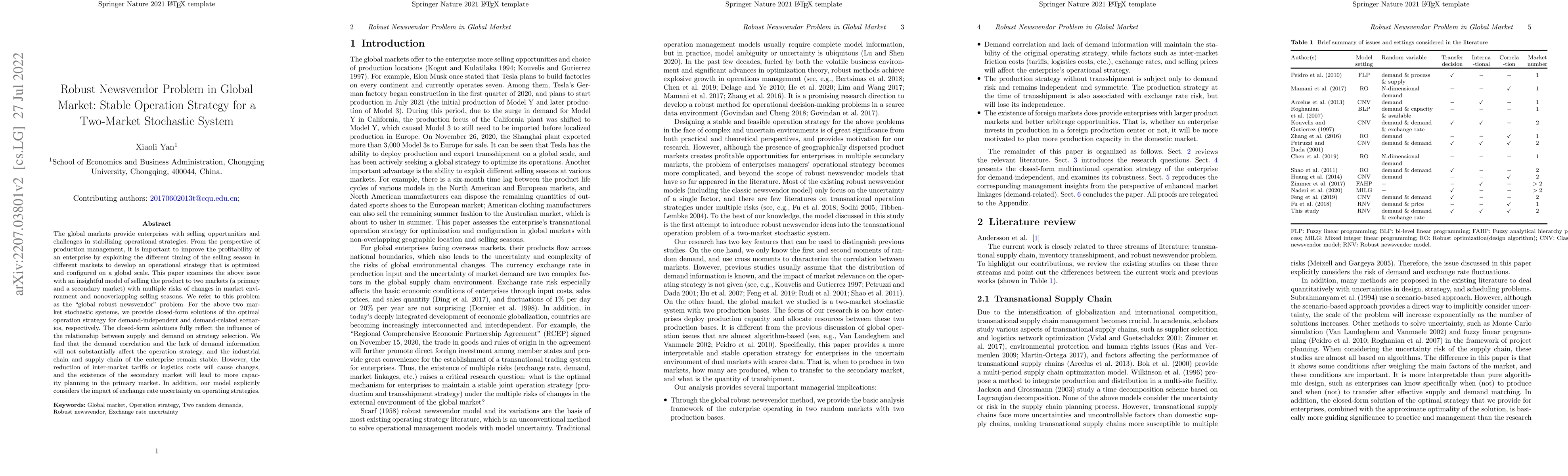 Thumbnail for Robust Newsvendor Problem in Global Market: Stable Operation Strategy
  for a Two-Market Stochastic System