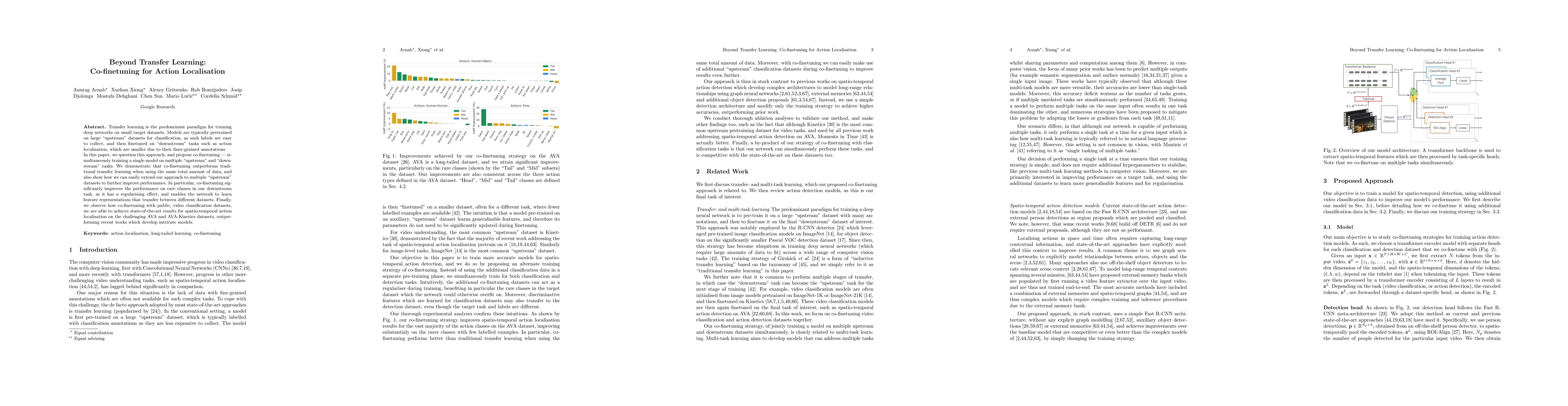 Thumbnail for Beyond Transfer Learning: Co-finetuning for Action Localisation