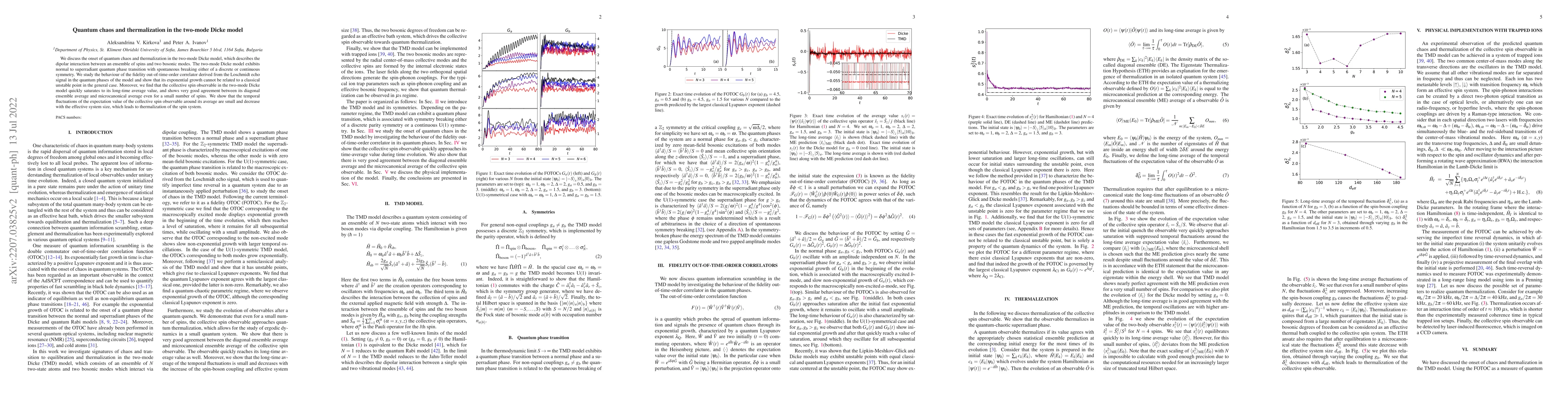 Thumbnail for Quantum chaos and thermalization in the two-mode Dicke model