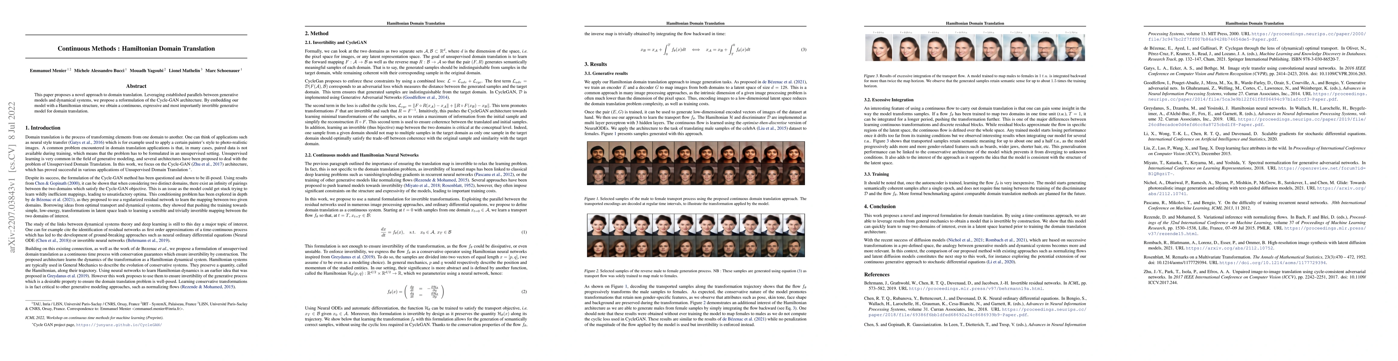 Thumbnail for Continuous Methods : Hamiltonian Domain Translation