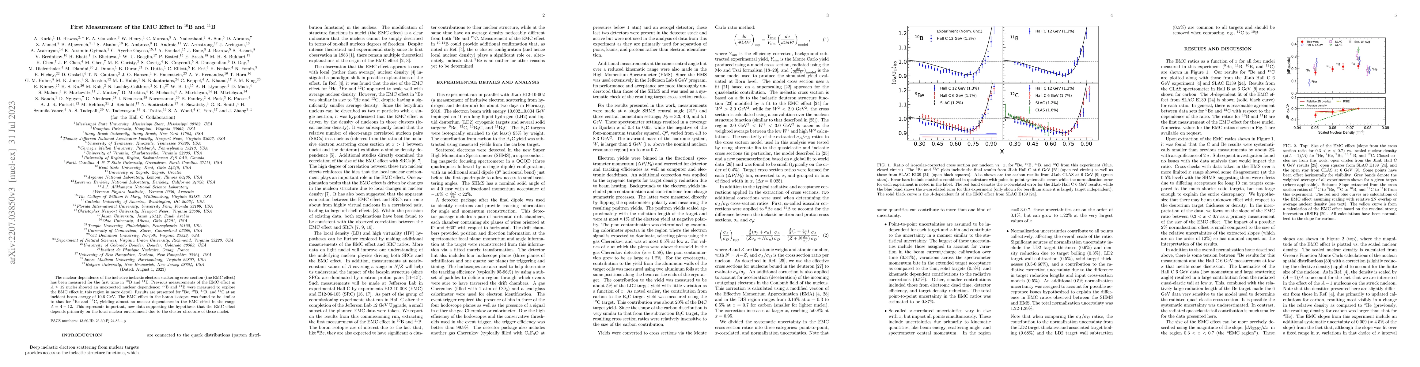 Thumbnail for First Measurement of the EMC Effect in $^{10}$B and $^{11}$B