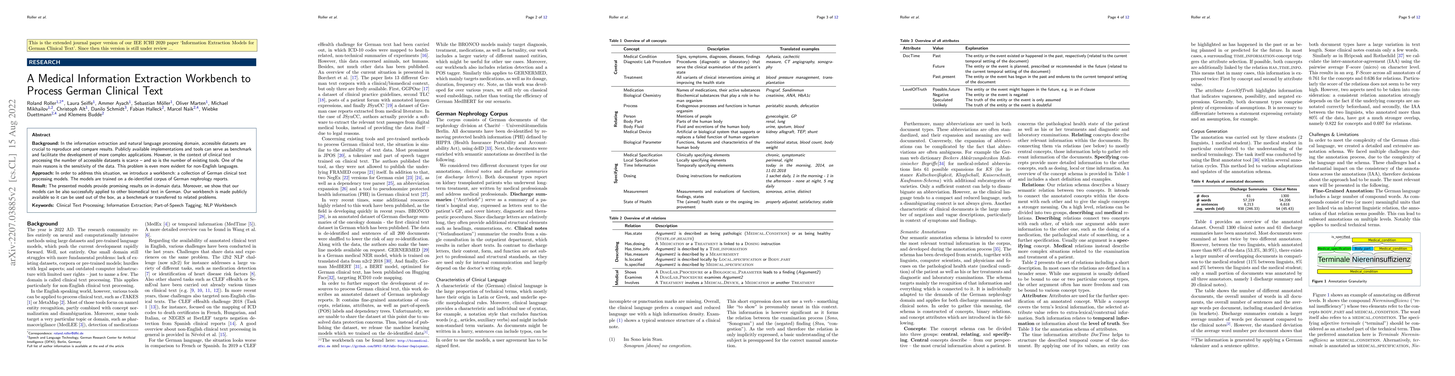 Thumbnail for A Medical Information Extraction Workbench to Process German Clinical
  Text