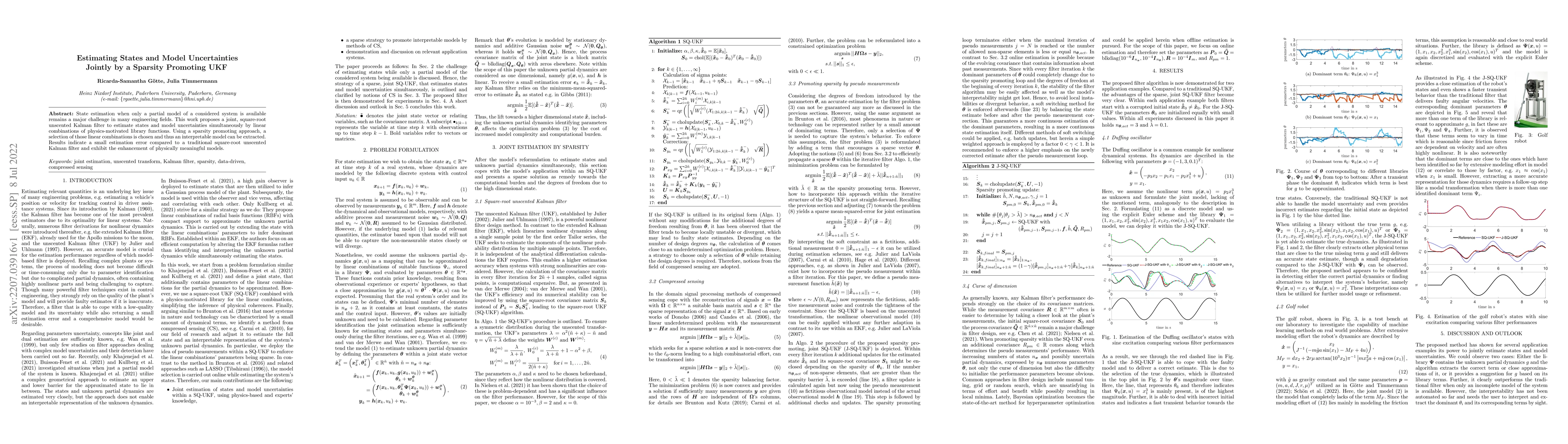 Thumbnail for Estimating States and Model Uncertainties Jointly by a Sparsity
  Promoting UKF