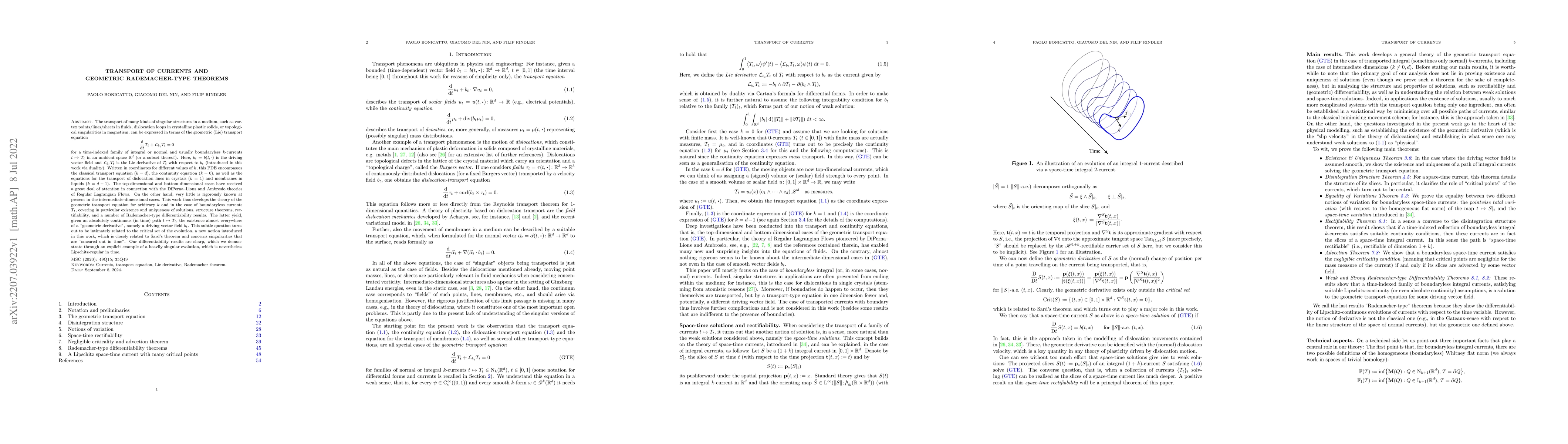 Thumbnail for Transport of currents and geometric Rademacher-type theorems