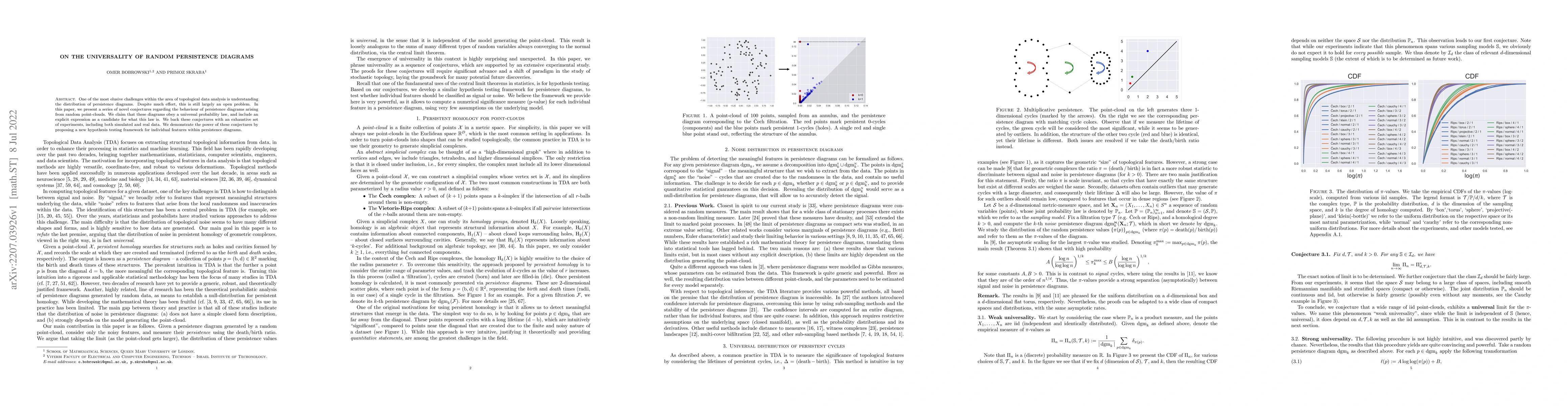 Thumbnail for On the Universality of Random Persistence Diagrams