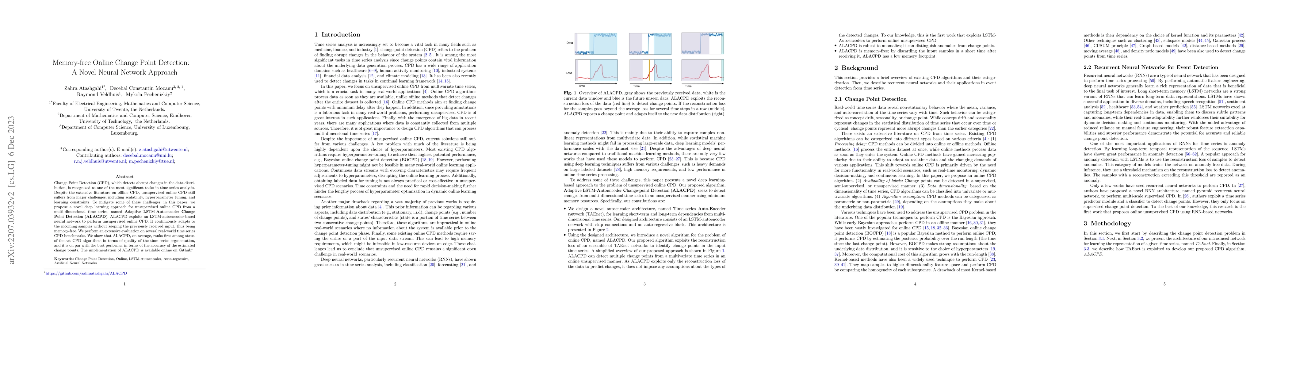 Thumbnail for Memory-free Online Change-point Detection: A Novel Neural Network
  Approach