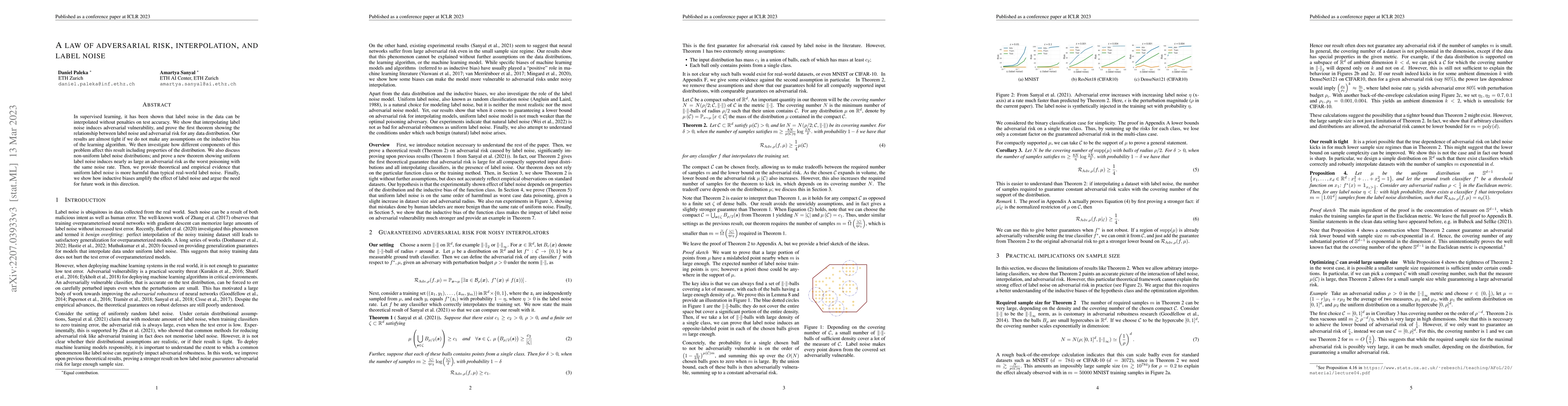 Thumbnail for A law of adversarial risk, interpolation, and label noise