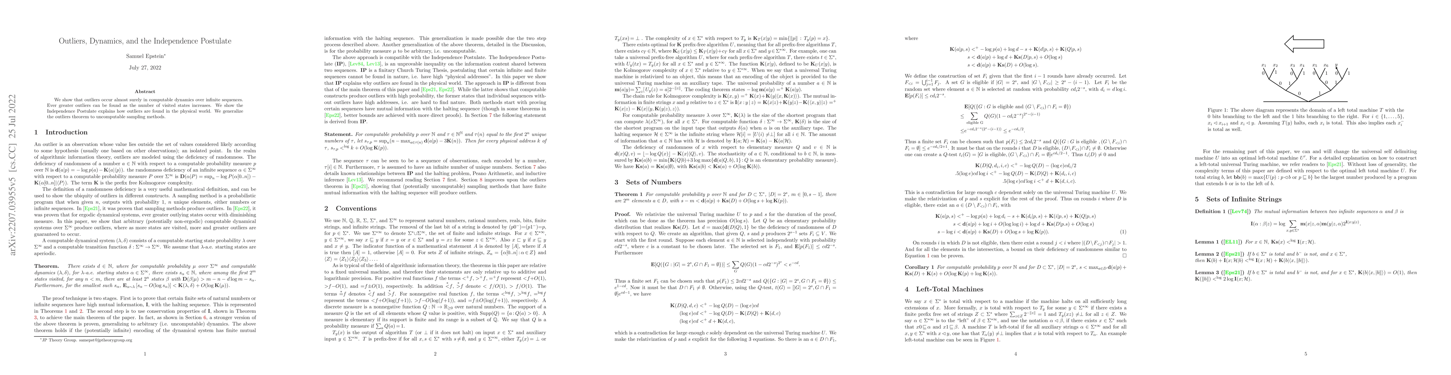 Thumbnail for Outliers, Dynamics, and the Independence Postulate