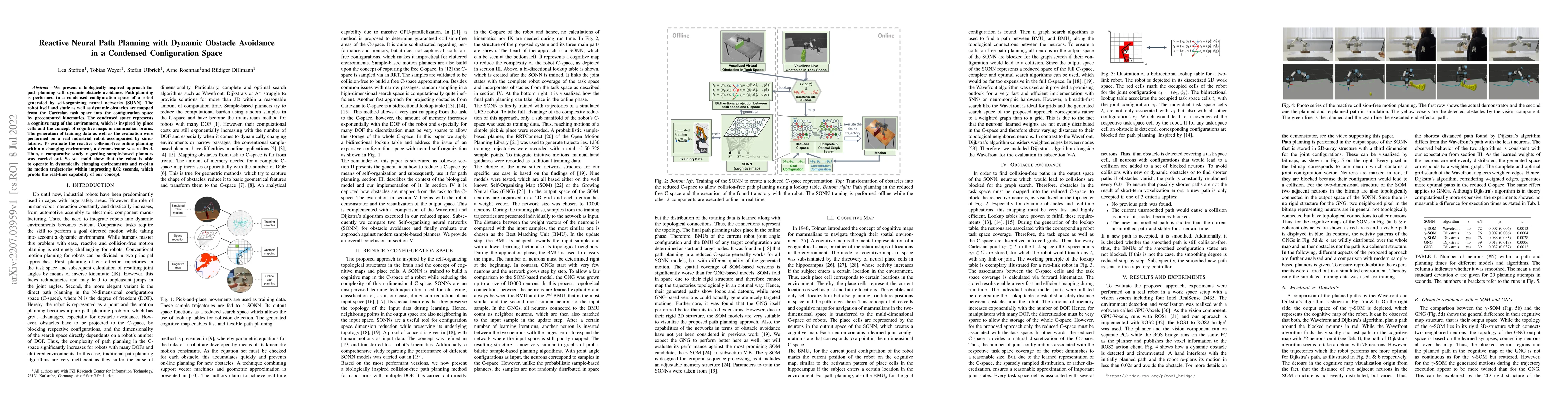 Thumbnail for Reactive Neural Path Planning with Dynamic Obstacle Avoidance in a
  Condensed Configuration Space