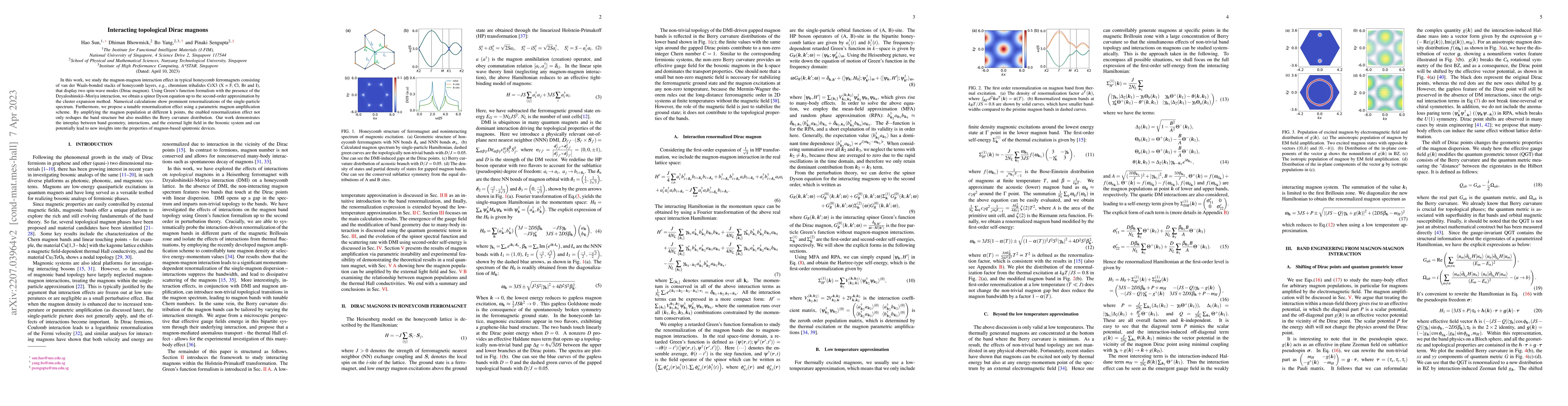 Thumbnail for Interacting topological Dirac magnons