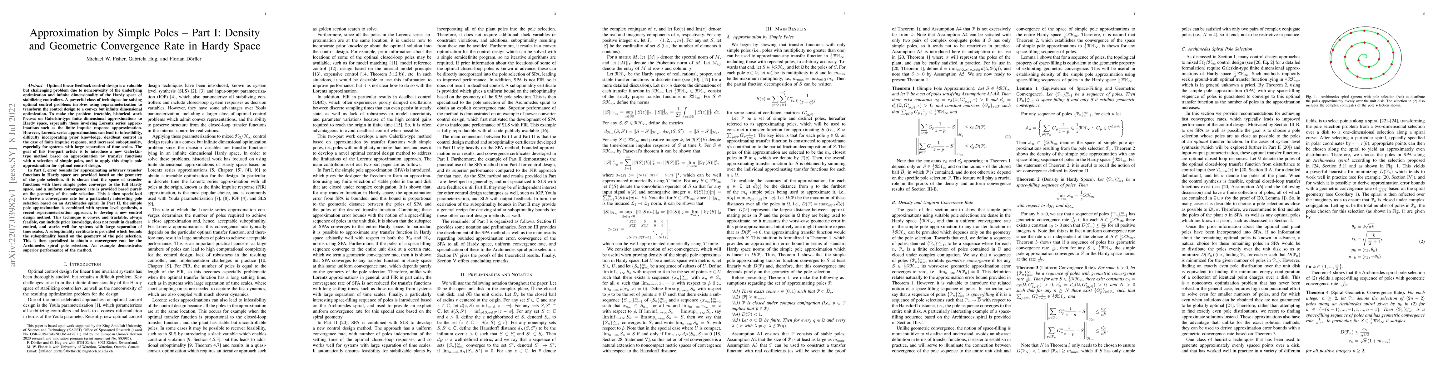 Thumbnail for Approximation by Simple Poles -- Part I: Density and Geometric
  Convergence Rate in Hardy Space