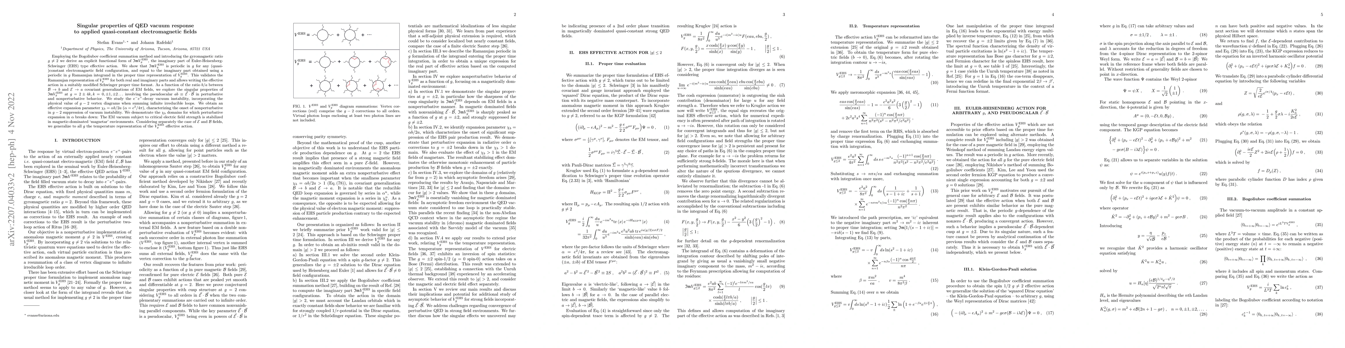 Thumbnail for Singular properties of QED vacuum response to applied quasi-constant
  electromagnetic fields