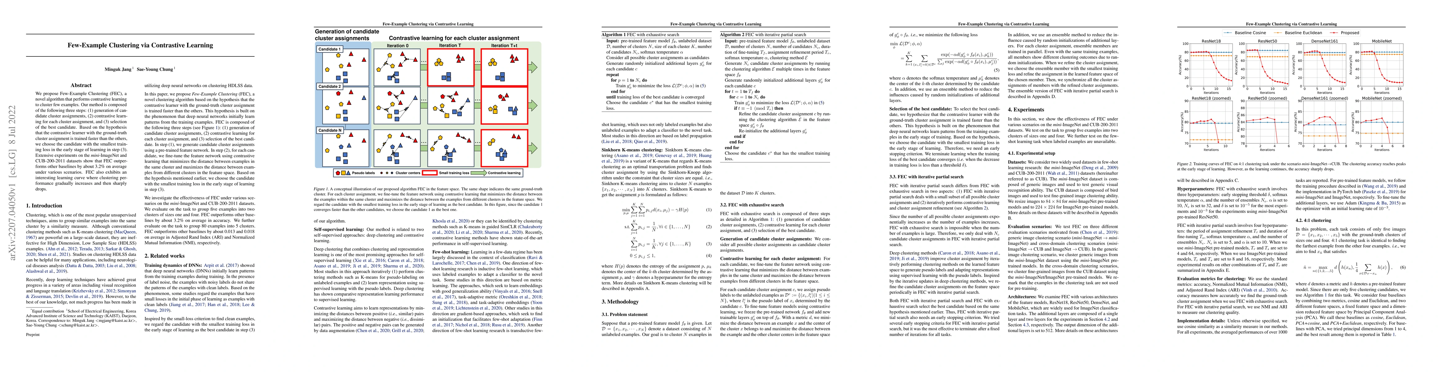 Thumbnail for Few-Example Clustering via Contrastive Learning