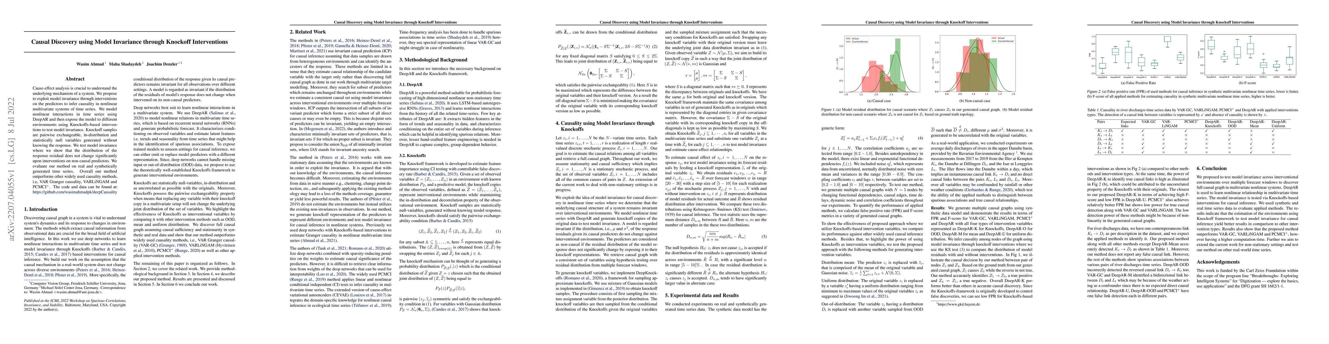 Thumbnail for Causal Discovery using Model Invariance through Knockoff Interventions