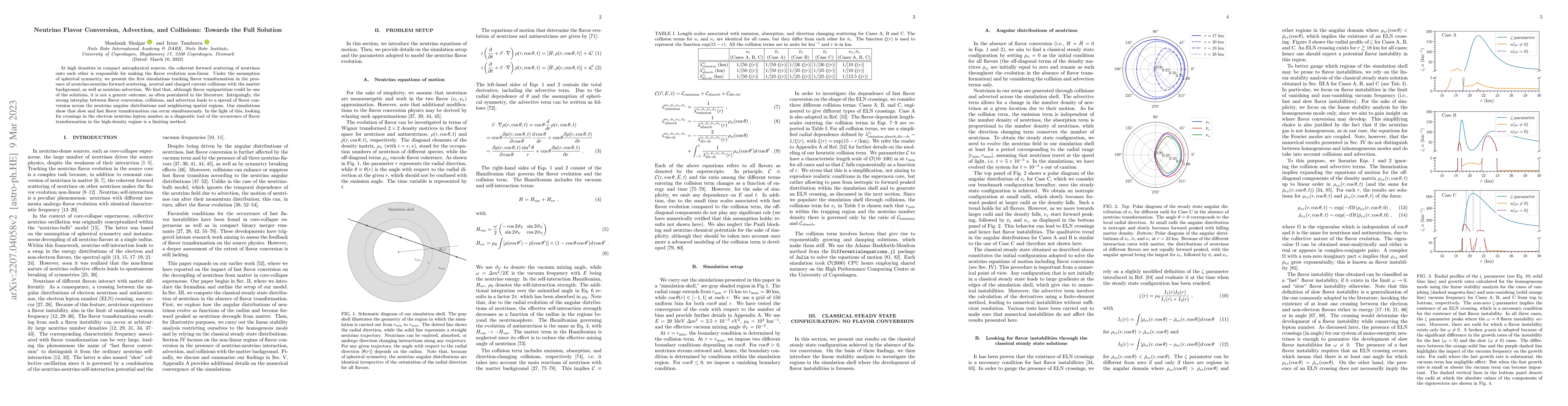 Thumbnail for Neutrino Flavor Conversion, Advection, and Collisions: Towards the Full
  Solution