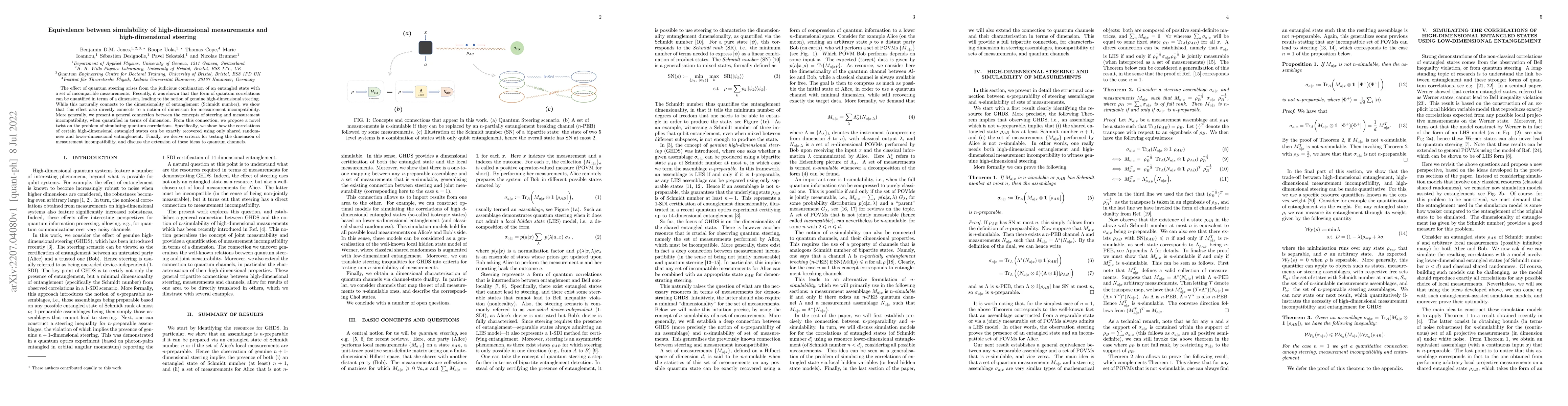 Thumbnail for Equivalence between simulability of high-dimensional measurements and
  high-dimensional steering