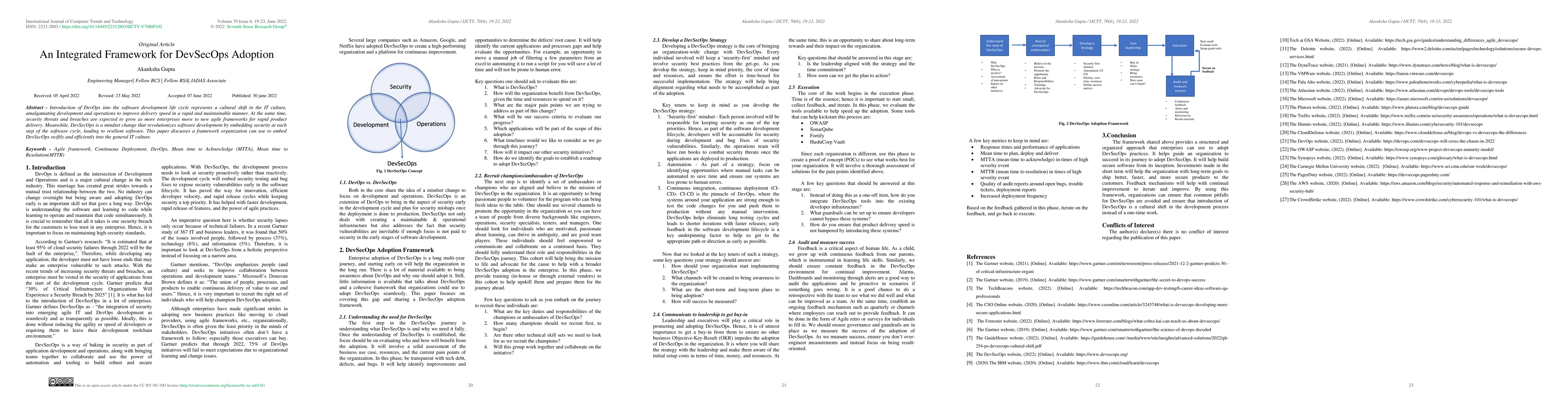 Thumbnail for An Integrated Framework for DevSecOps Adoption