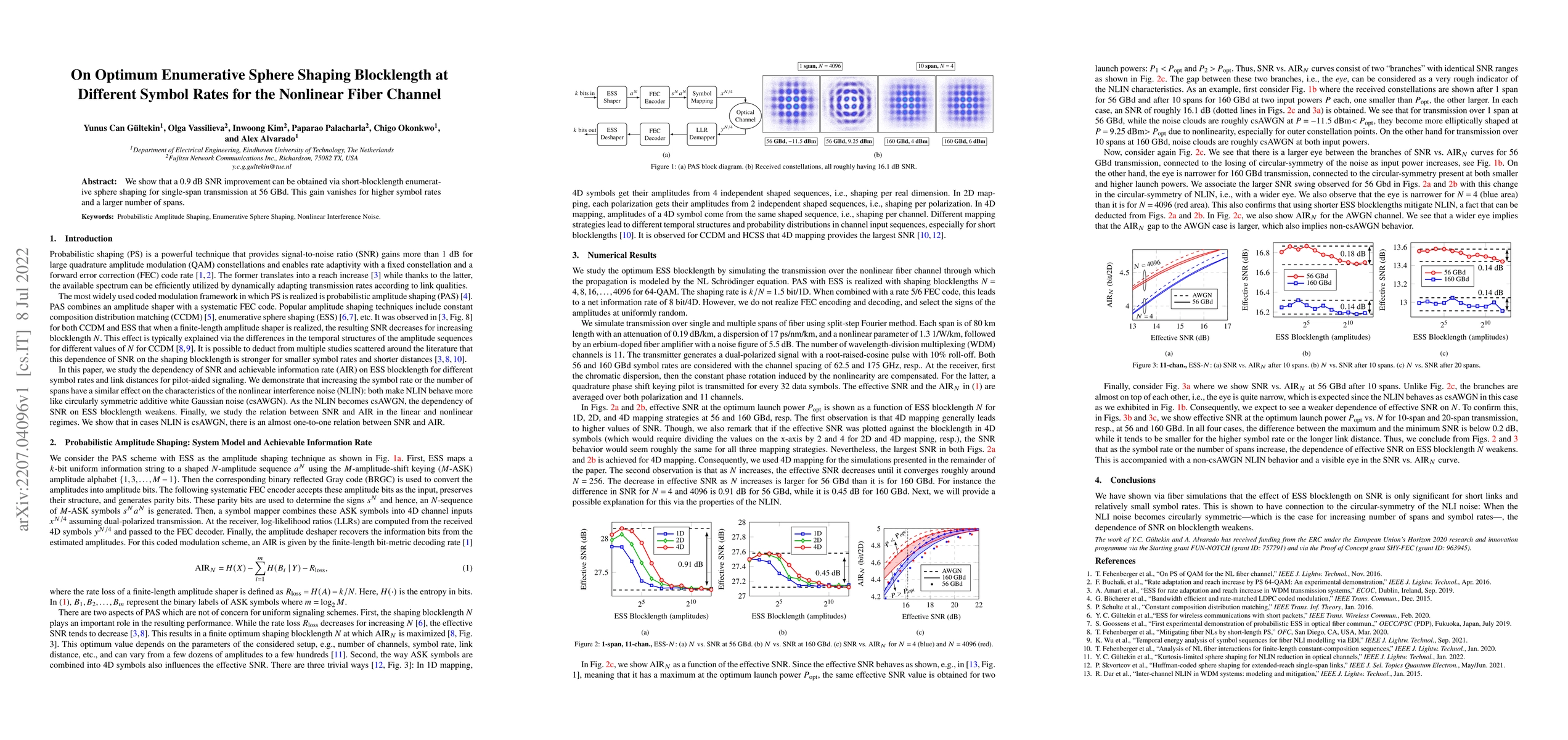 Thumbnail for On Optimum Enumerative Sphere Shaping Blocklength at Different Symbol
  Rates for the Nonlinear Fiber Channel
