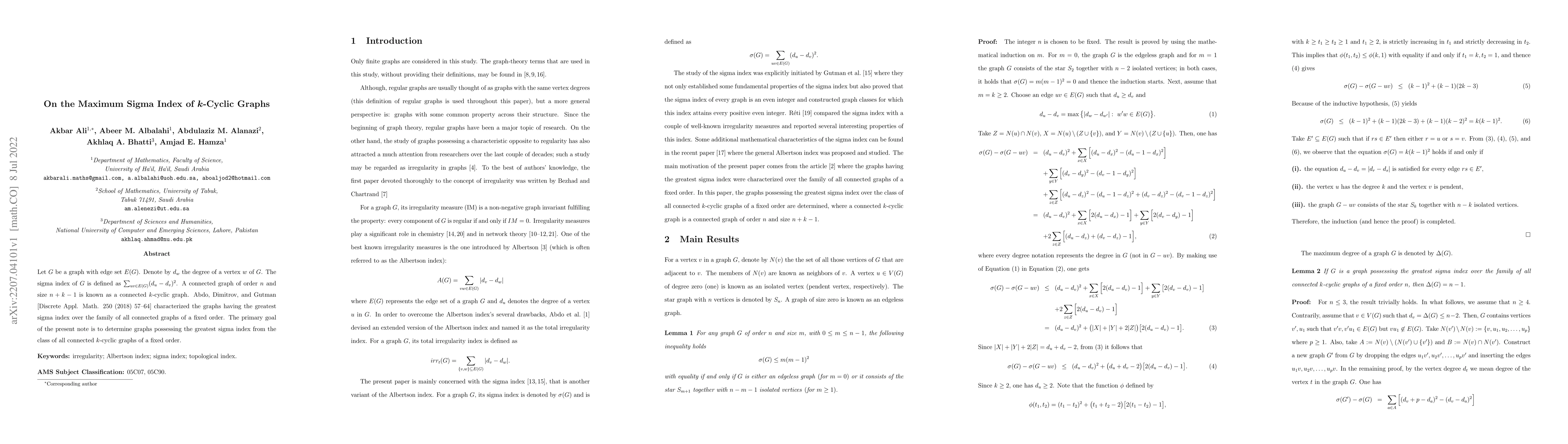 Thumbnail for On the Maximum Sigma Index of k-Cyclic Graphs