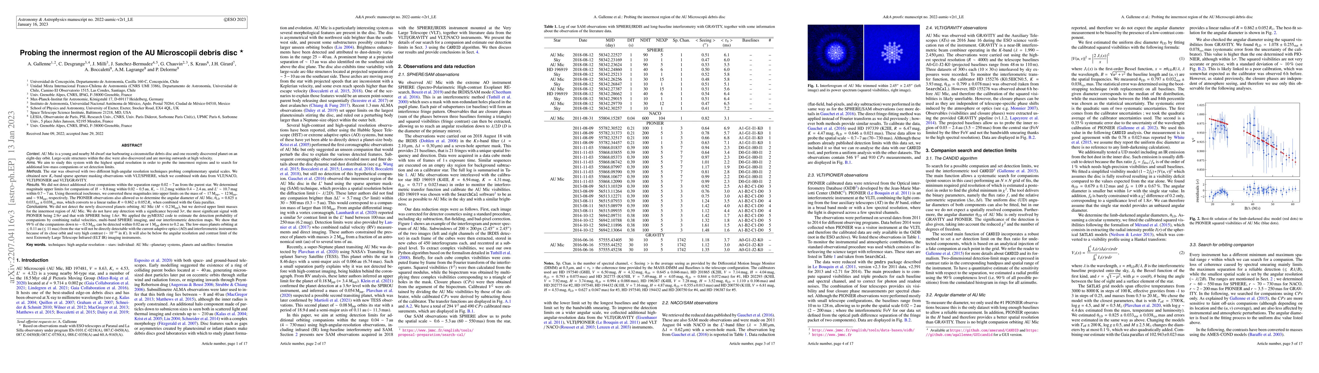 Thumbnail for Probing the innermost region of the AU~Microscopii debris disk
