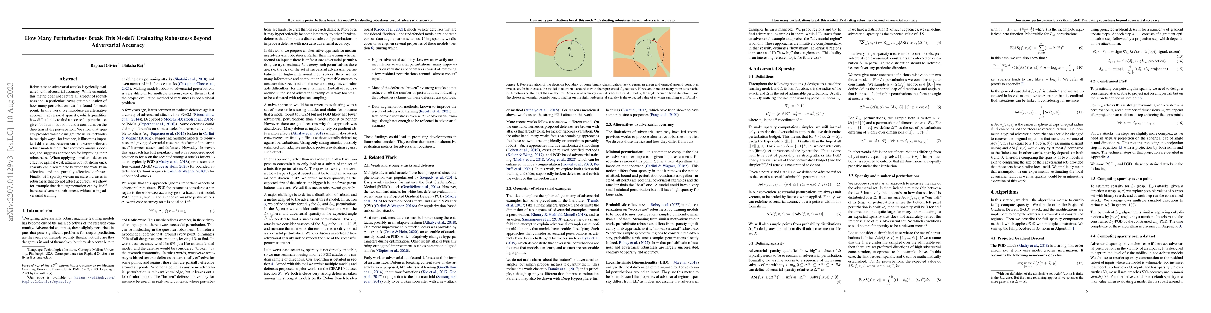 Thumbnail for How many perturbations break this model? Evaluating robustness beyond
  adversarial accuracy
