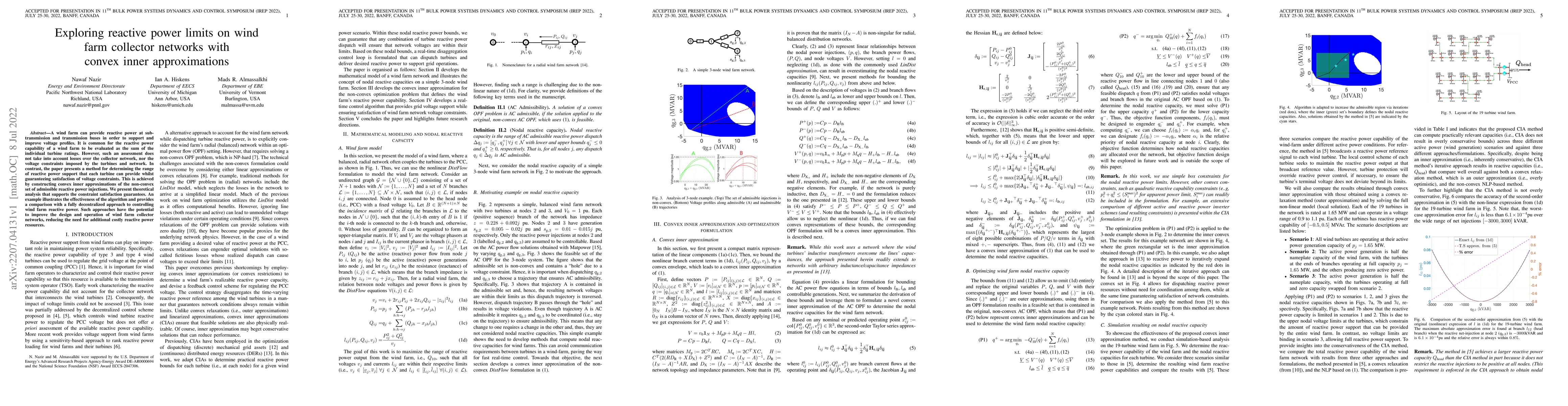 Thumbnail for Exploring reactive power limits on wind farm collector networks with
  convex inner approximations