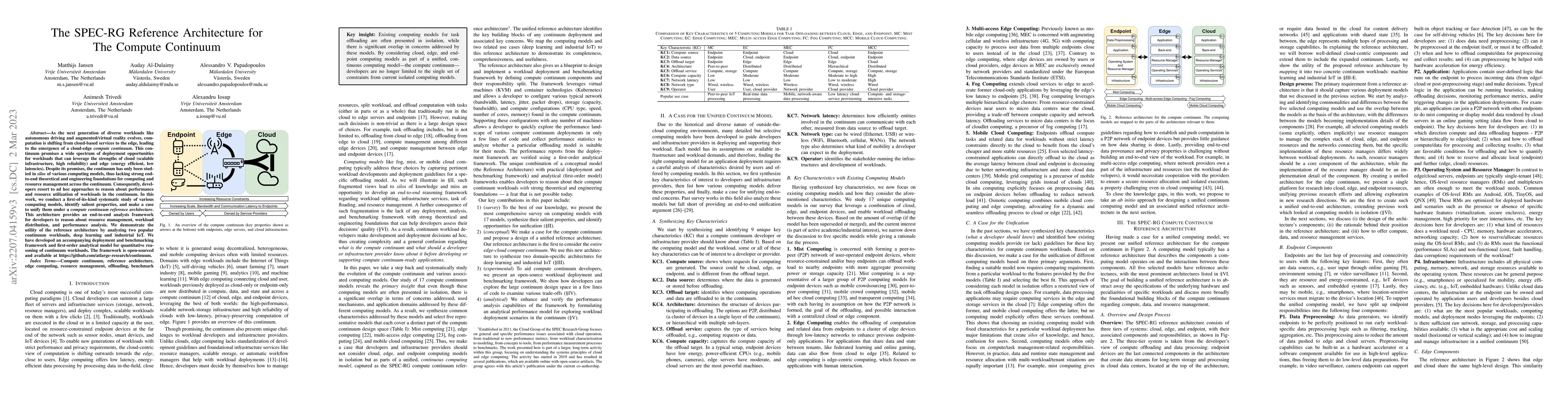 Thumbnail for The SPEC-RG Reference Architecture for the Compute Continuum