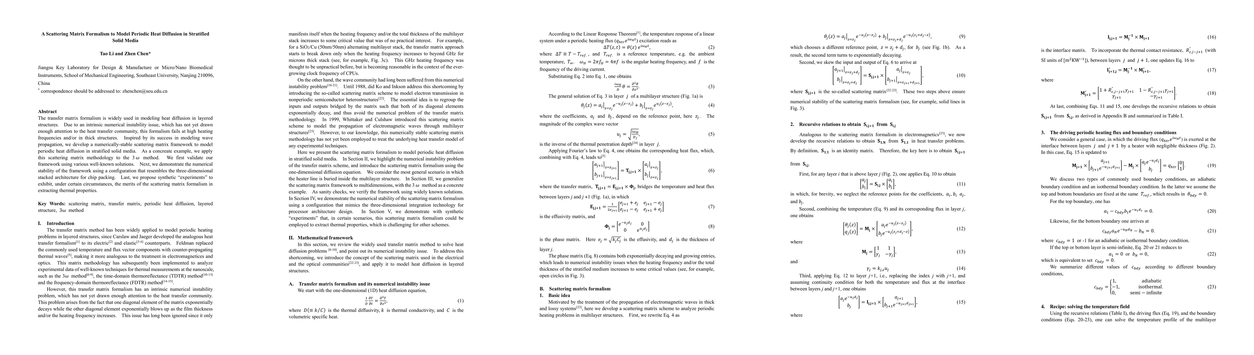 Thumbnail for A Scattering Matrix Formalism to Model Periodic Heat Diffusion in
  Stratified Solid Media