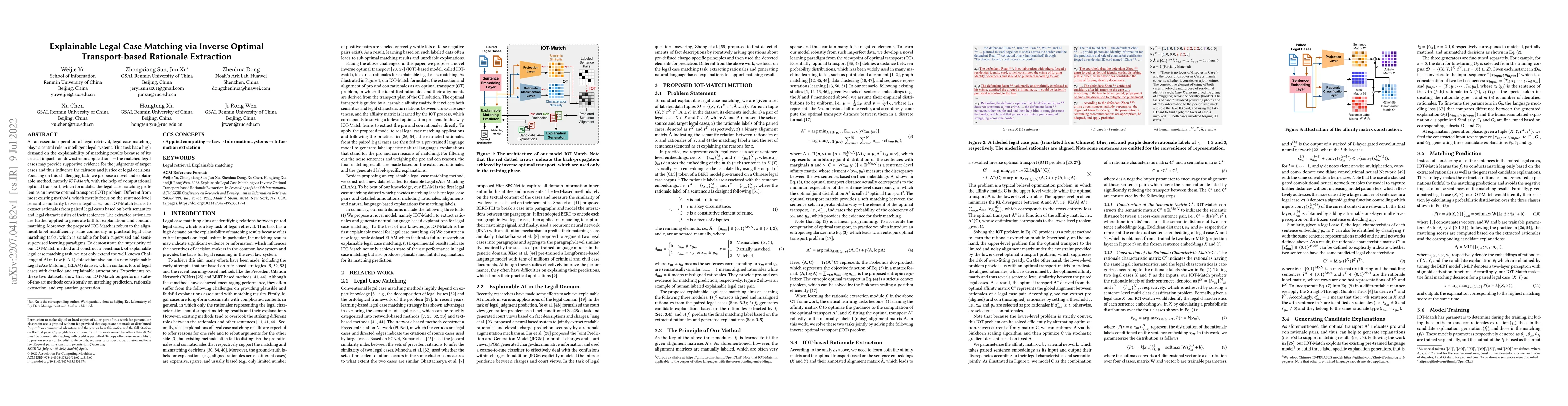 Thumbnail for Explainable Legal Case Matching via Inverse Optimal Transport-based
  Rationale Extraction