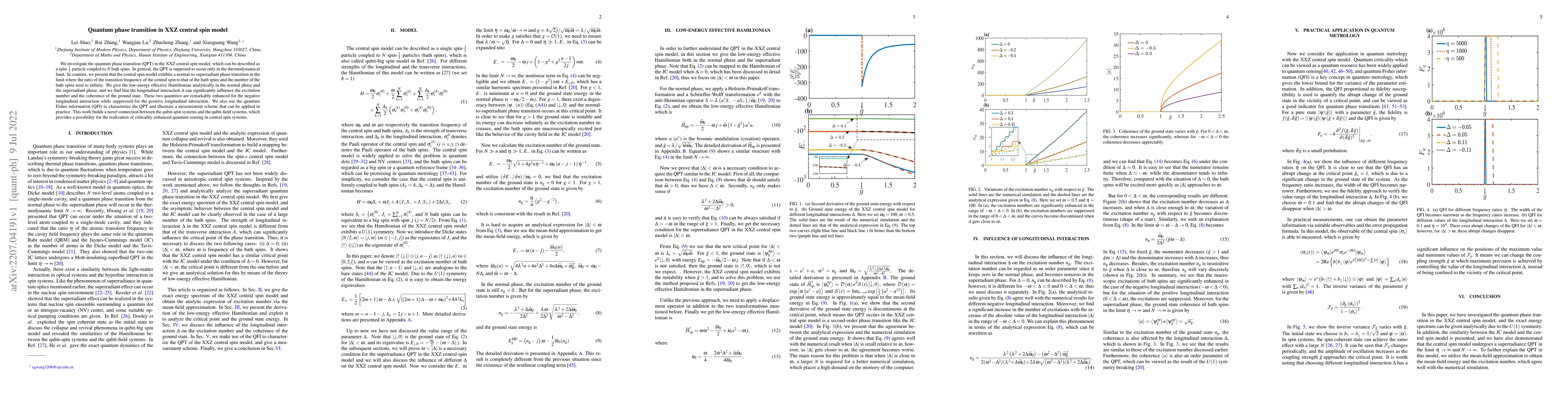 Thumbnail for Quantum phase transition in XXZ central spin model