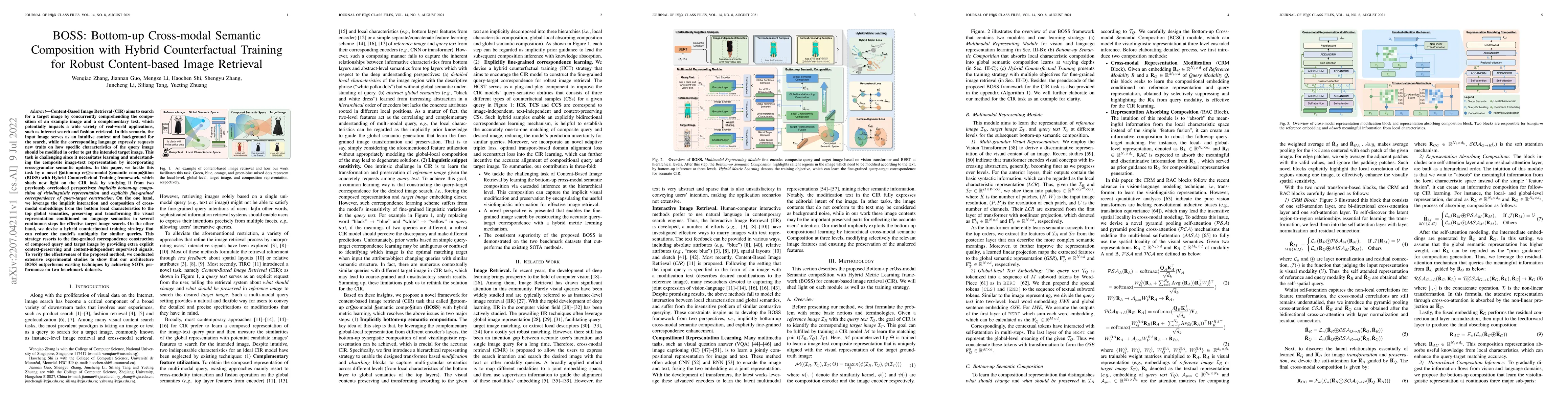 Thumbnail for BOSS: Bottom-up Cross-modal Semantic Composition with Hybrid
  Counterfactual Training for Robust Content-based Image Retrieval