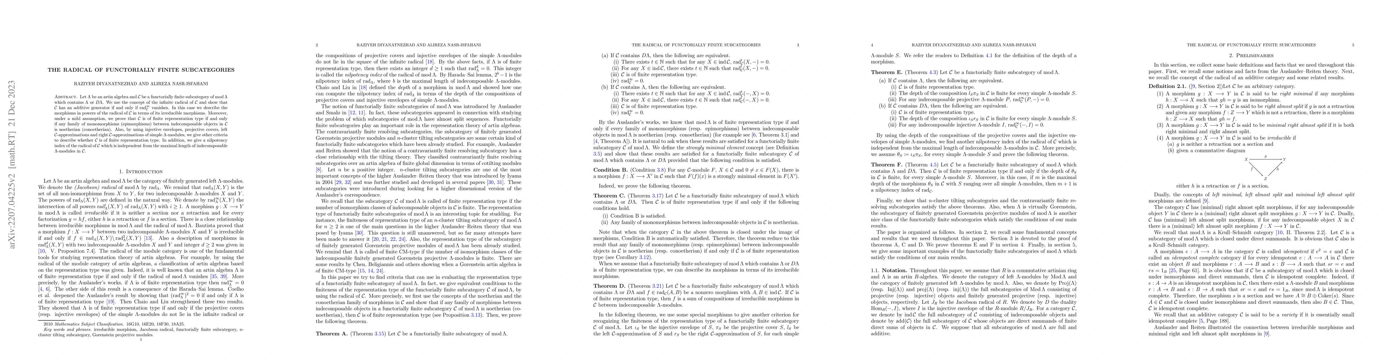 Thumbnail for The radical of functorially finite subcategories