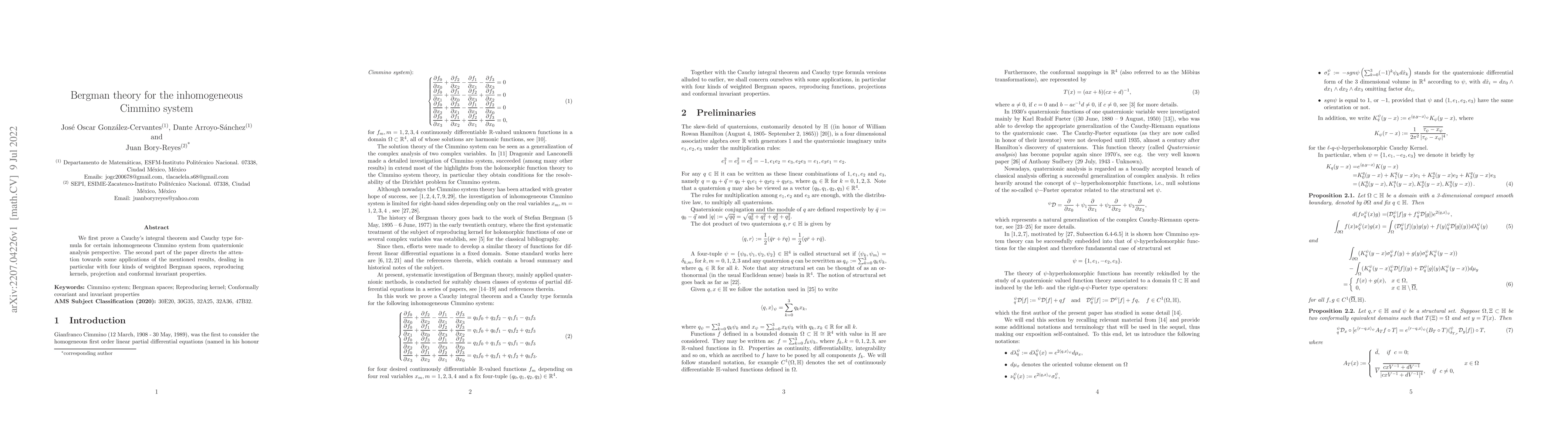Thumbnail for Bergman theory for the inhomogeneous Cimmino system