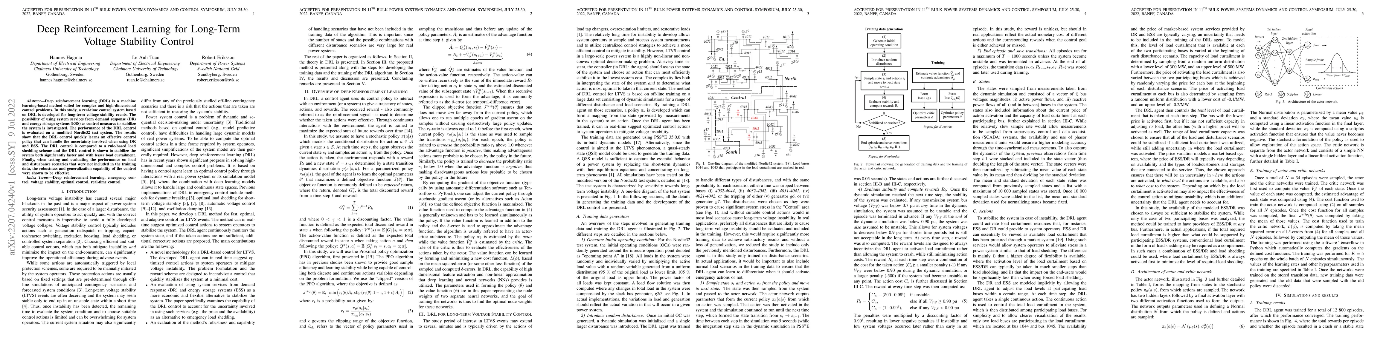 Thumbnail for Deep Reinforcement Learning for Long-Term Voltage Stability Control