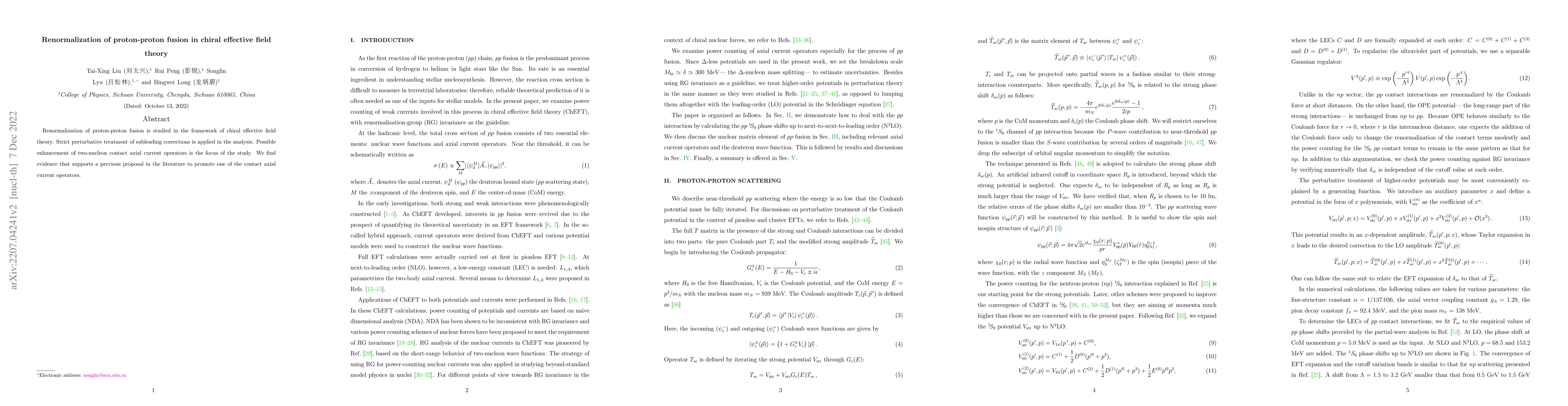 Thumbnail for Renormalization of proton-proton fusion in chiral effective field theory