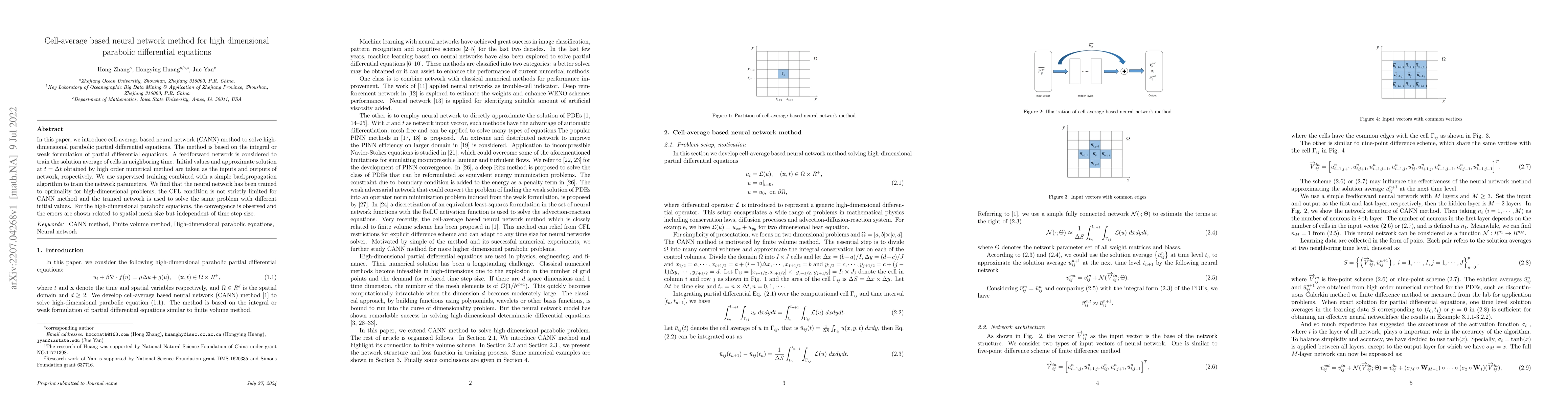 Thumbnail for Cell-average based neural network method for high dimensional parabolic
  differential equations