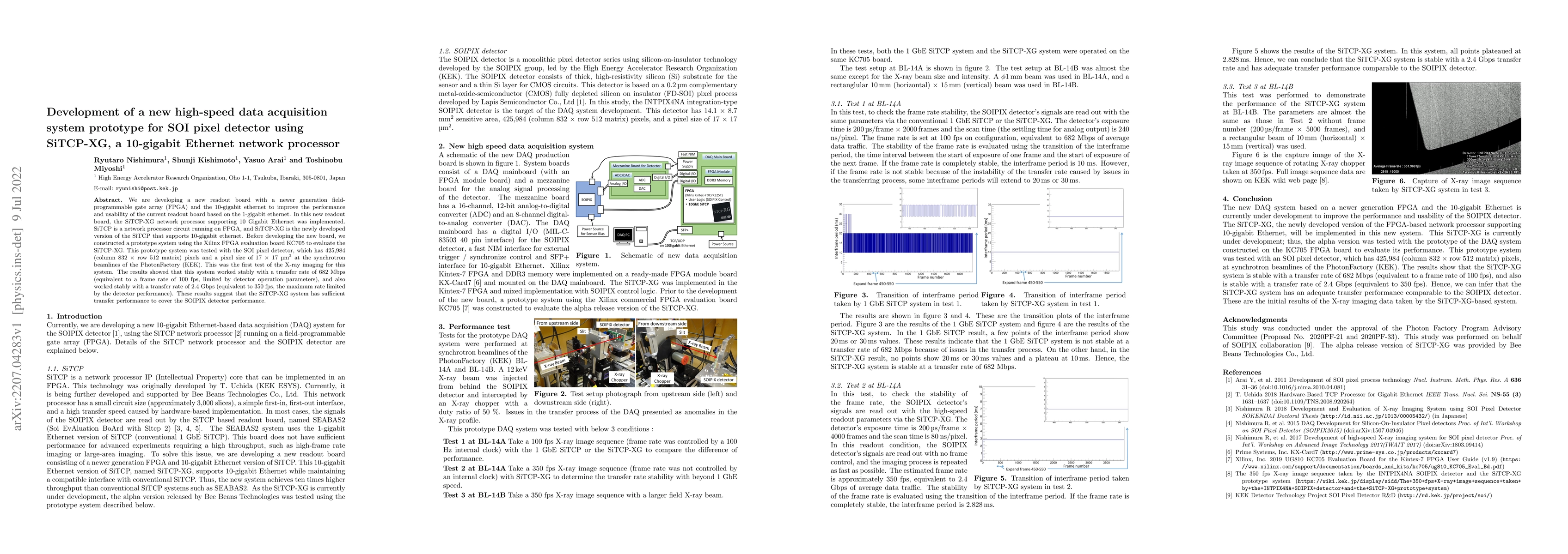Thumbnail for Development of a new high-speed data acquisition system prototype for
  SOI pixel detector using SiTCP-XG, a 10-gigabit Ethernet network processor