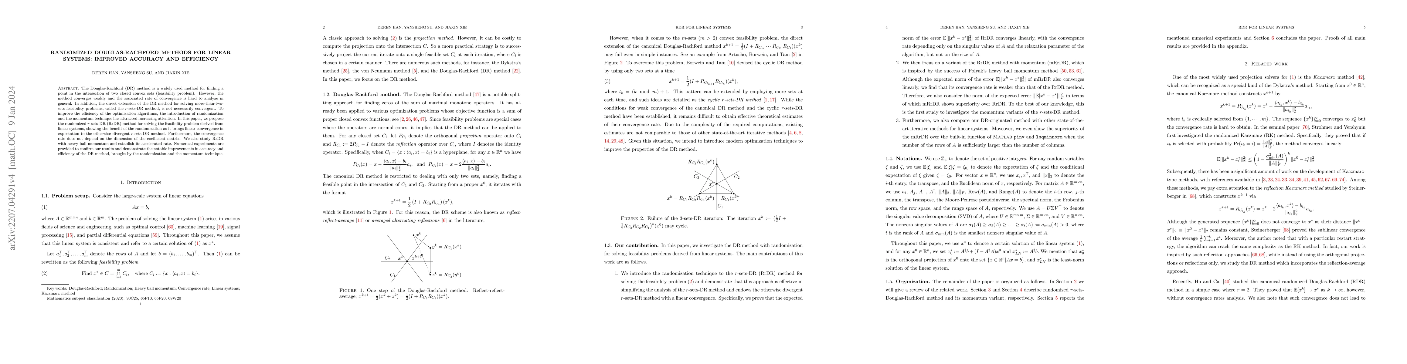 Thumbnail for Randomized Douglas-Rachford methods for linear systems: Improved
  accuracy and efficiency